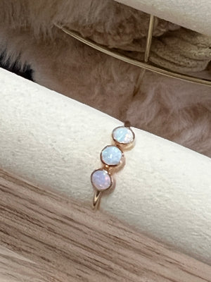 Trio Opal Gold Filled Ring