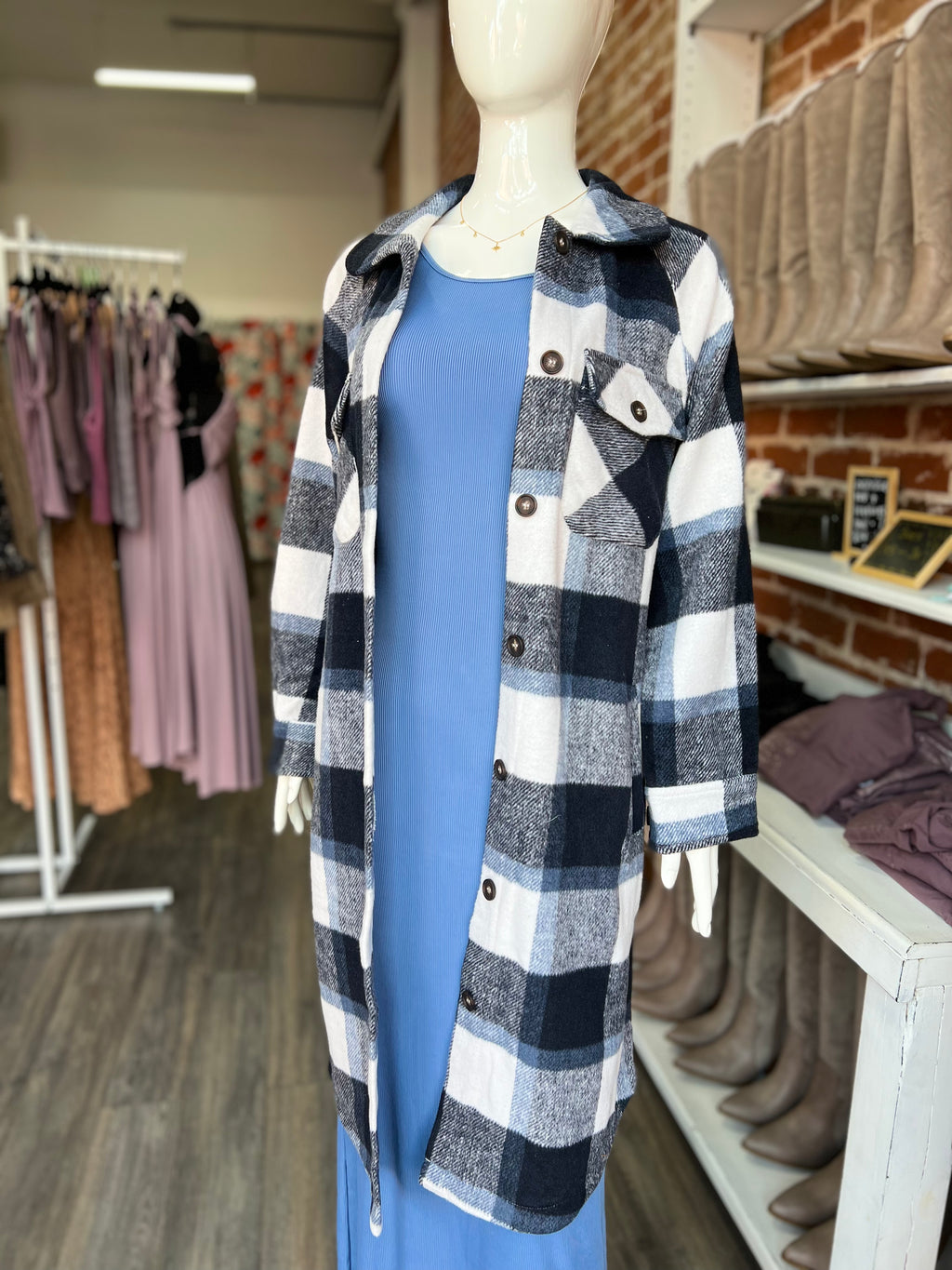Midnight Blue Cowl Neck Top