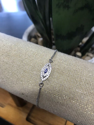 Evil Eye Silver Bracelet