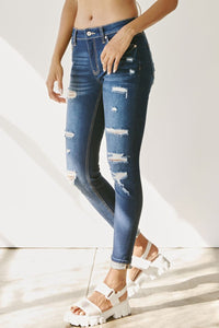 On The Rise Dark Denim Skinnies