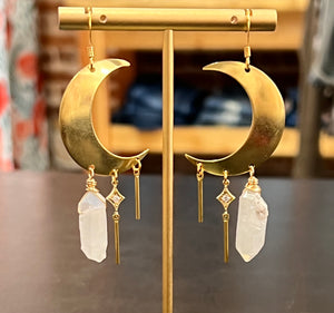 What If You Fly Crescent Earrings