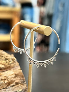 Silver Lining Hoops