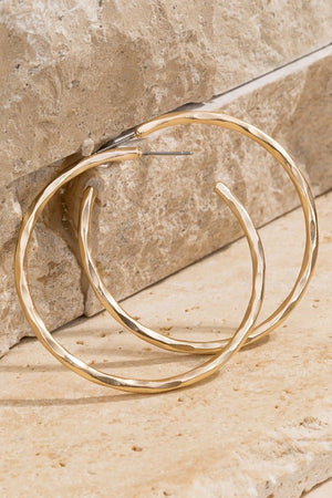Gold Matte Hoops