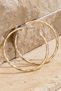 Gold Matte Hoops