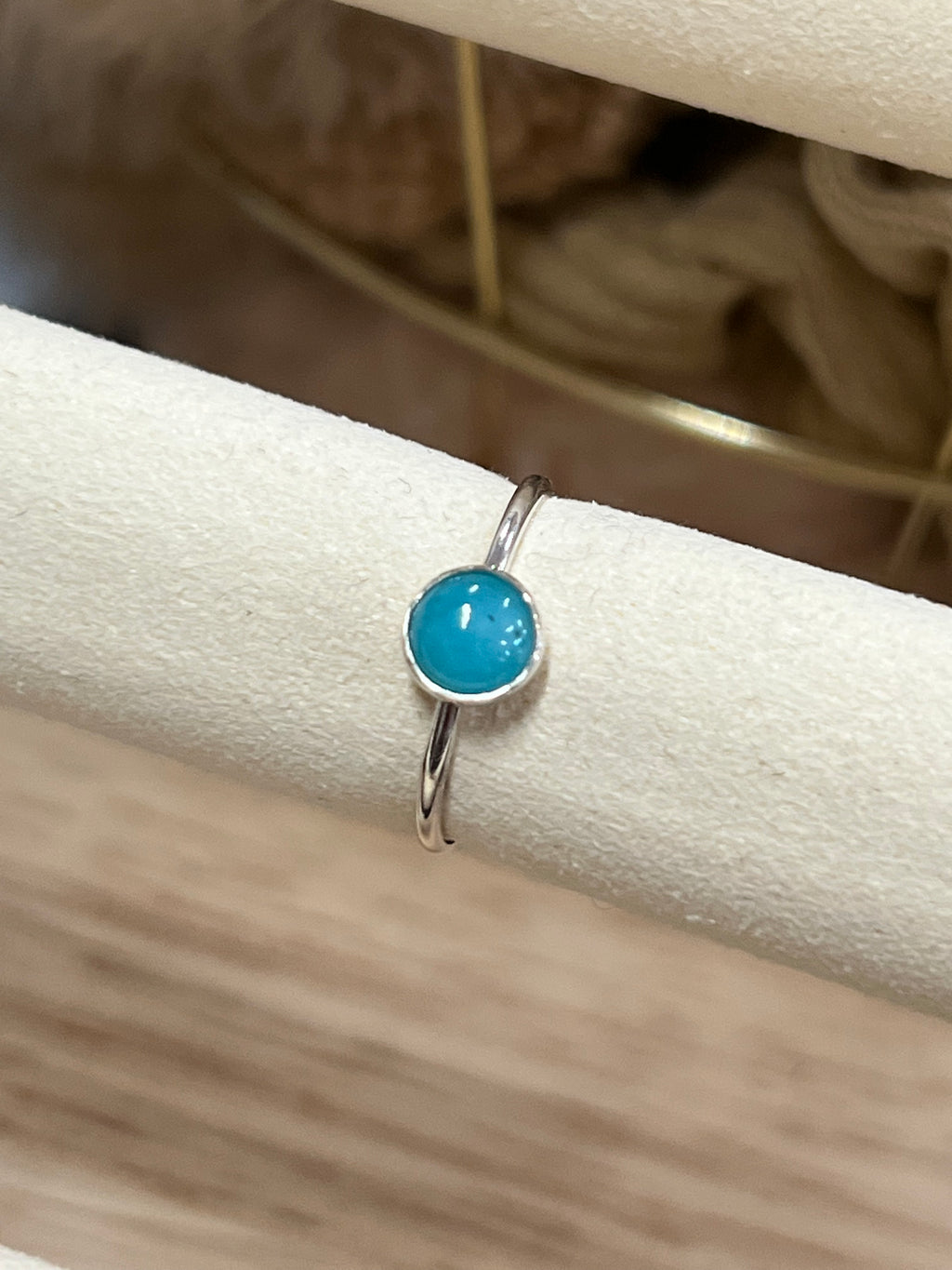 Amazonite Blue Stone Ring